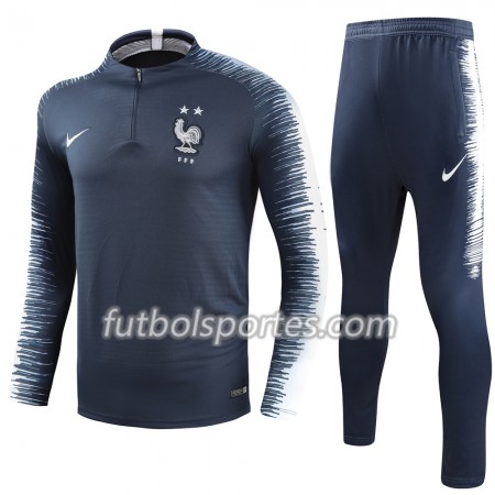 Francia 2 Stars Sudadera de Entrenamiento Trajes Azul 2018
